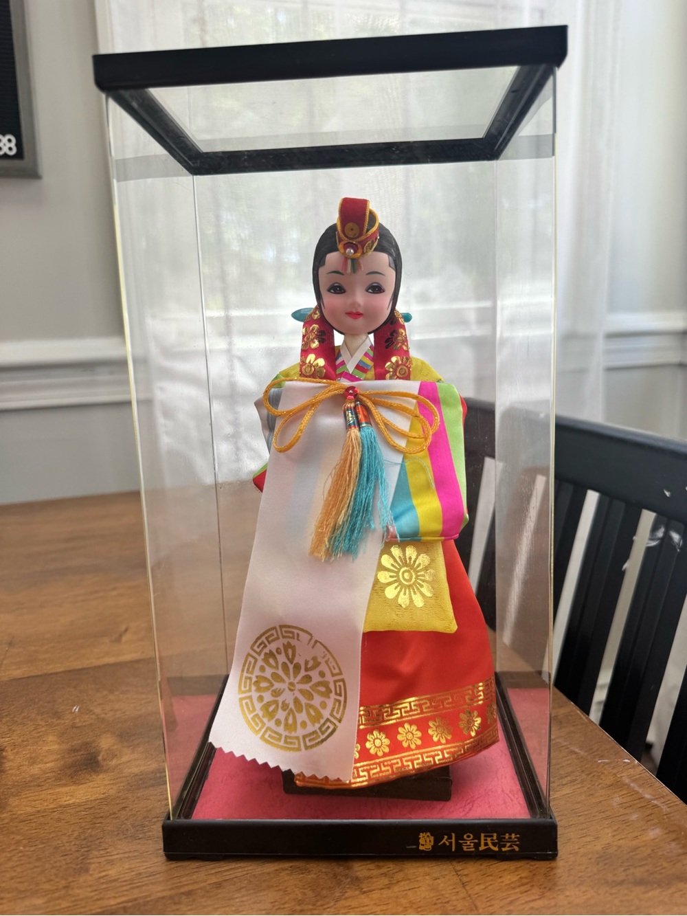 Traditional Korean Doll in Colorful Hanbok